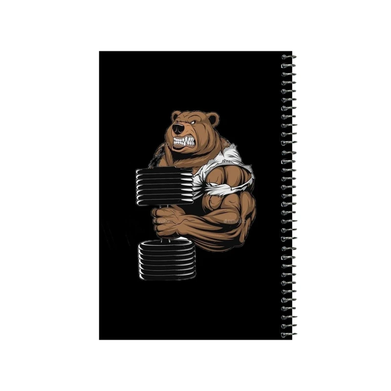 دفتر نقاشی 80 برگ سیمی مدل خرس ورزشکار کد v1