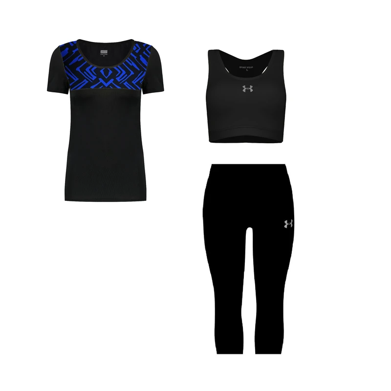 ست سه تکه لباس ورزشی زنانه مدل 1801-3101-710102