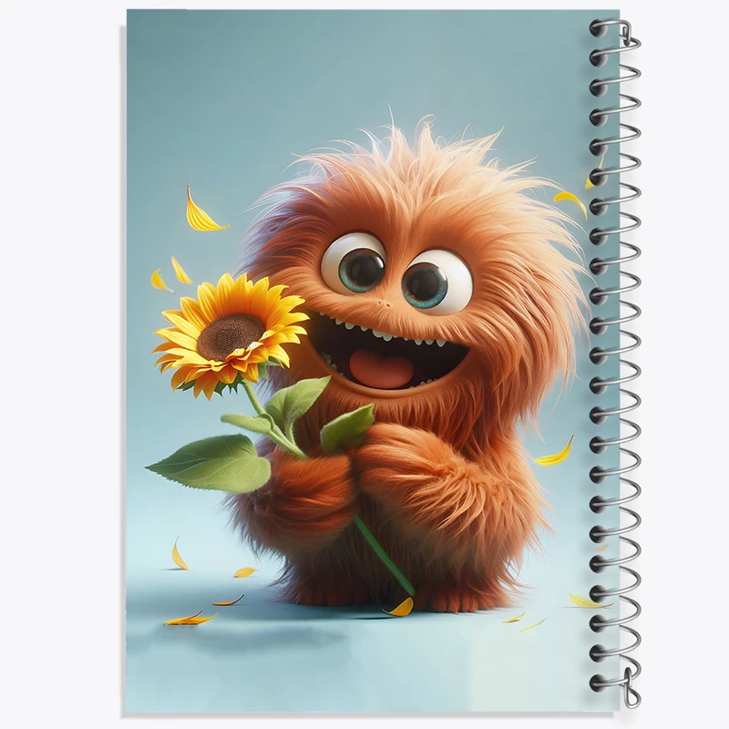 دفتر مشق 100 برگ خندالو طرح هیولای کیوت کد F6287