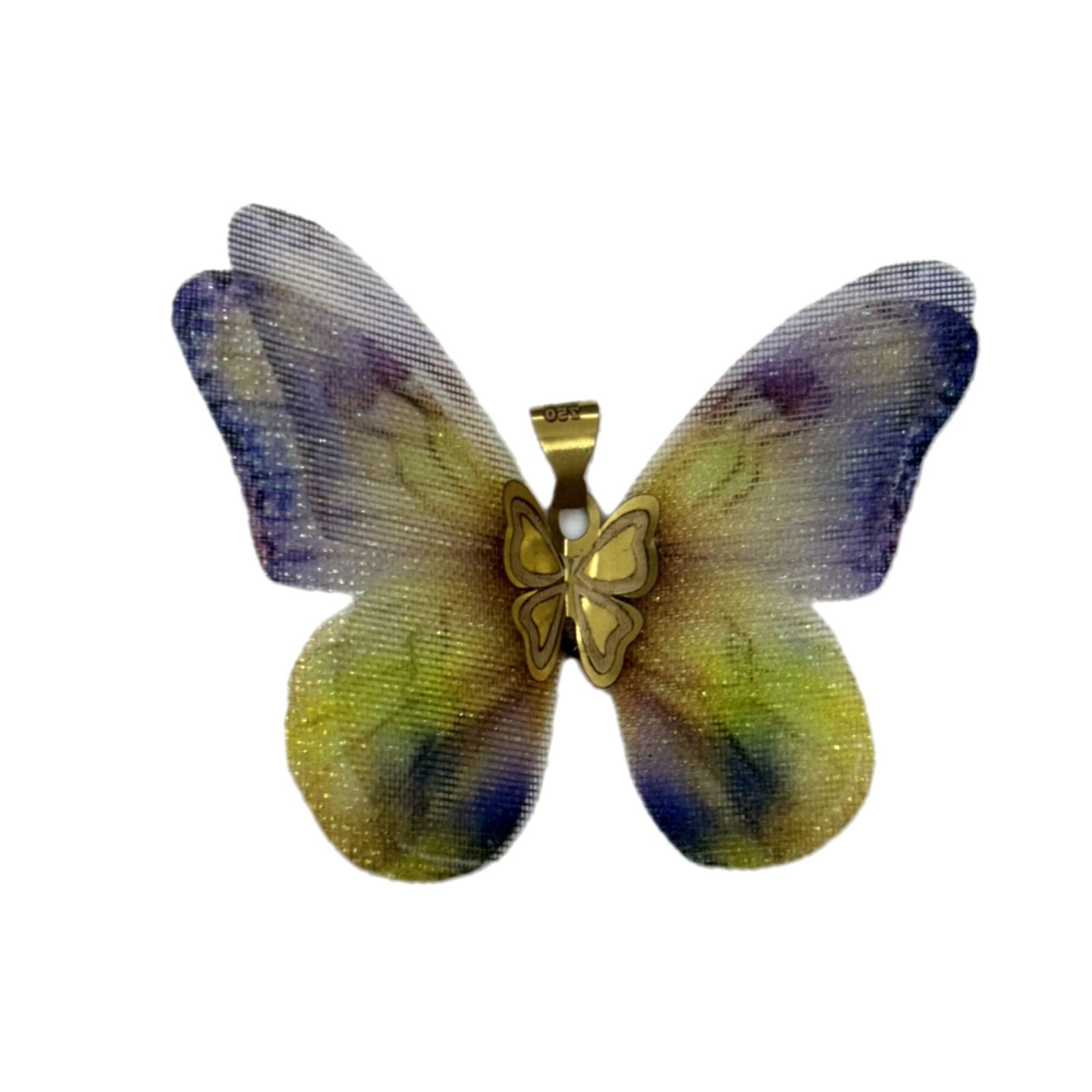 آویز گردنبند طلا 18 عیار زنانه وی وی گلد گالری مدل پروانه ای S1010 -  - 2