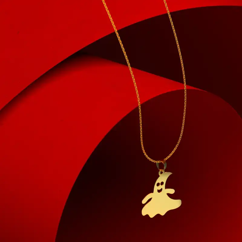 گردنبند طلا 18 عیار زنانه مدوپد مدل هالووین کد G3-1-1148