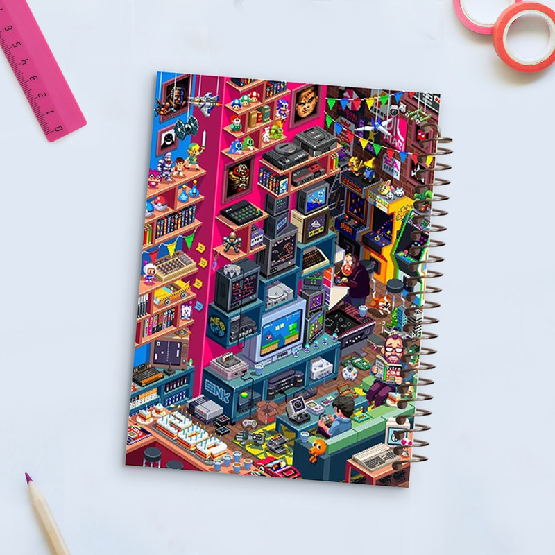 دفتر مشق 60 برگ مشایخ طرح ماینکرافت کد 2055