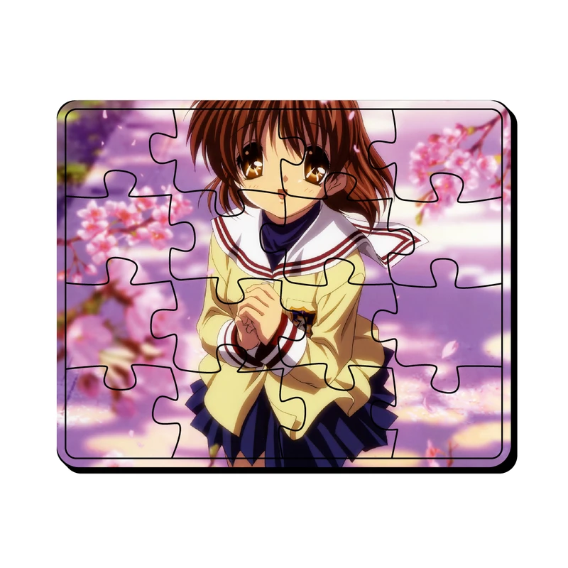 پازل 16 تکه مدل انیمه پنتون طرح دختر خوشحال و شکوفه ها