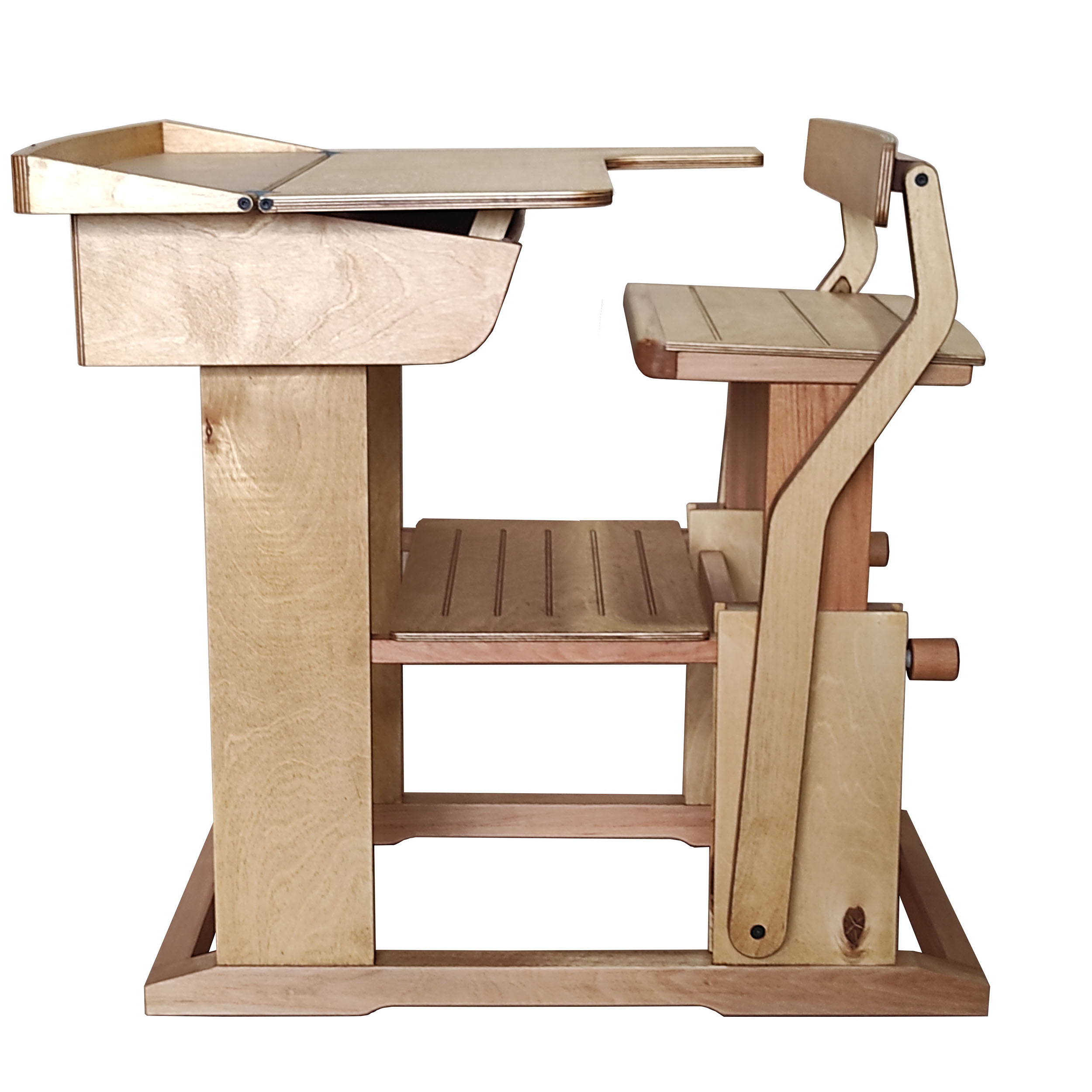 ست میز تحریر و صندلی مدل قابل تنظیم Over-Desk