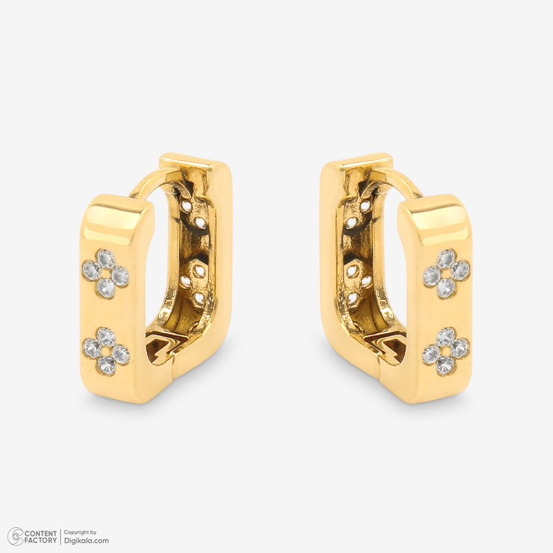 گوشواره کلیپسی طلا 18 عیار زنانه گلدم مدل E253001 - 6
