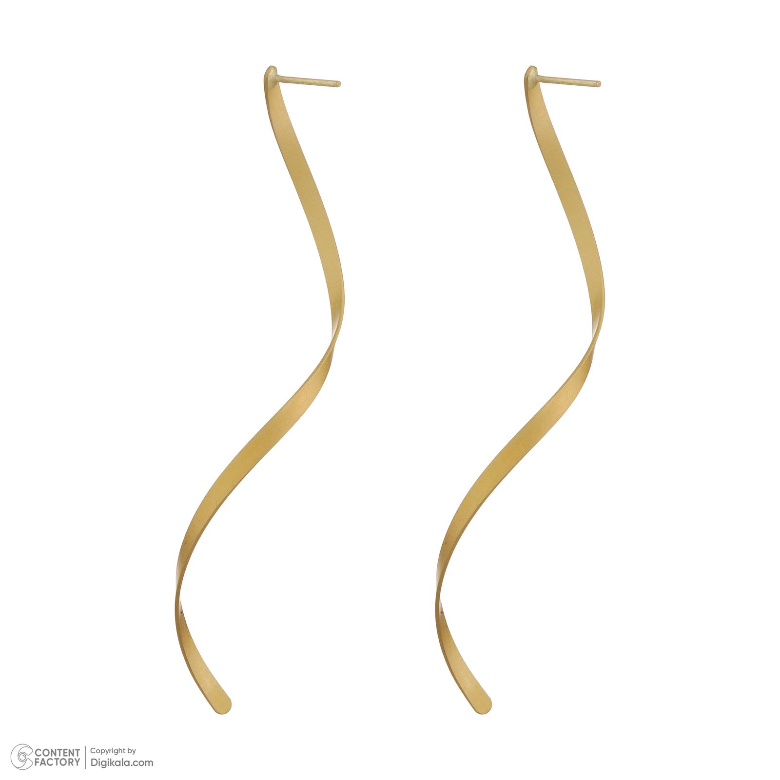 گوشواره میخی طلا 18 عیار زنانه طلای عقیق مدل 63229 -  - 4