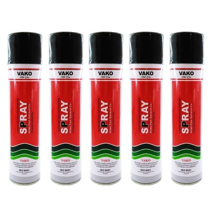 اسپری رنگ مشکی واکو مدل براق حجم 300 میلی لیتر بسته 5 عددی اسپری رنگ مشکی واکو مدل براق حجم 300 میلی لیتر بسته 5 عددی