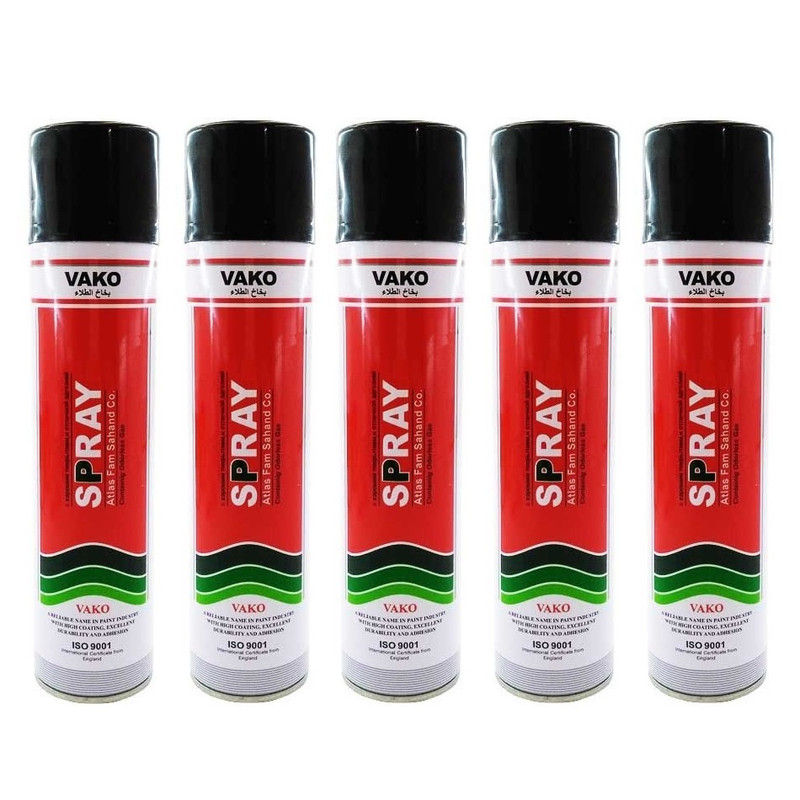 اسپری رنگ مشکی واکو مدل براق حجم 300 میلی لیتر بسته 5 عددی اسپری رنگ مشکی واکو مدل براق حجم 300 میلی لیتر بسته 5 عددی
