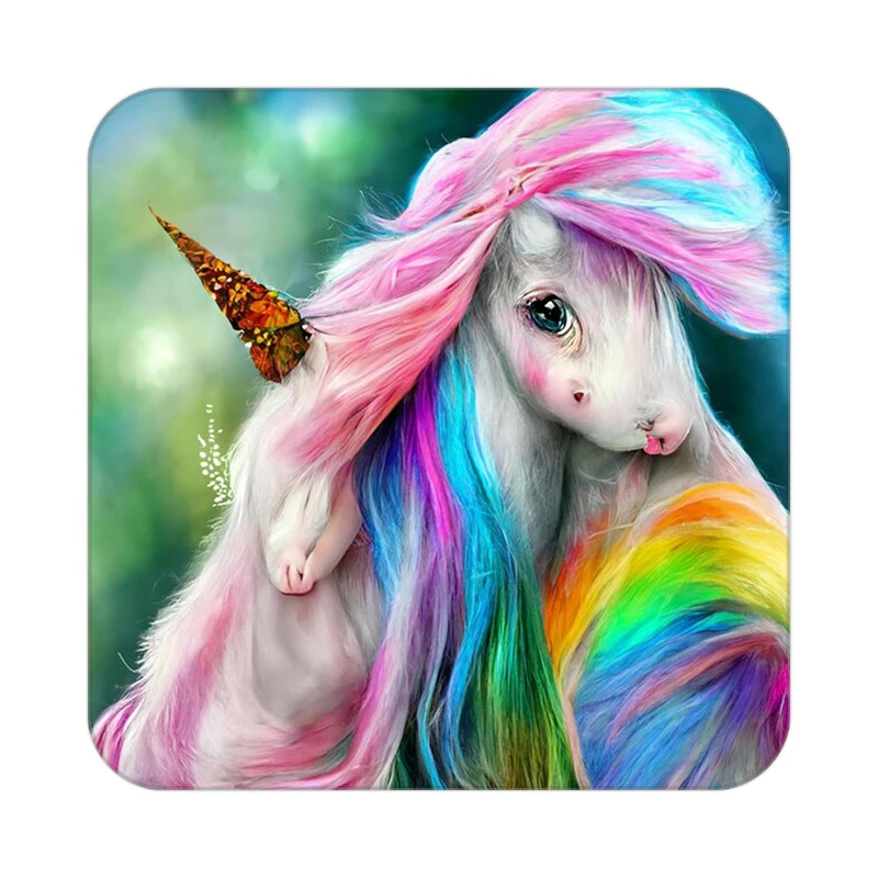 زیر لیوانی کاکتی طرح اسب تک شاخ و یونیکورن مدل mp32221