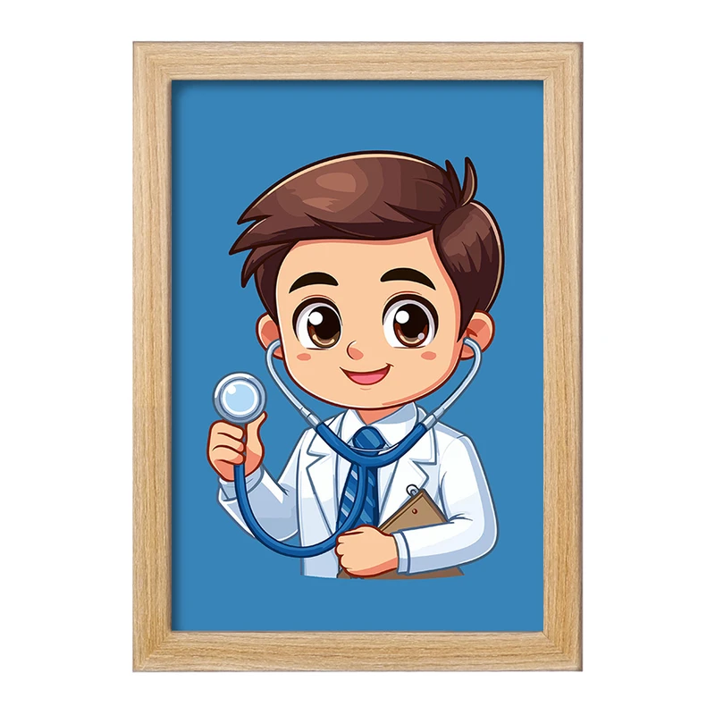 تابلو خندالو مدل پزشک و پرستار کودکانه کد 36491