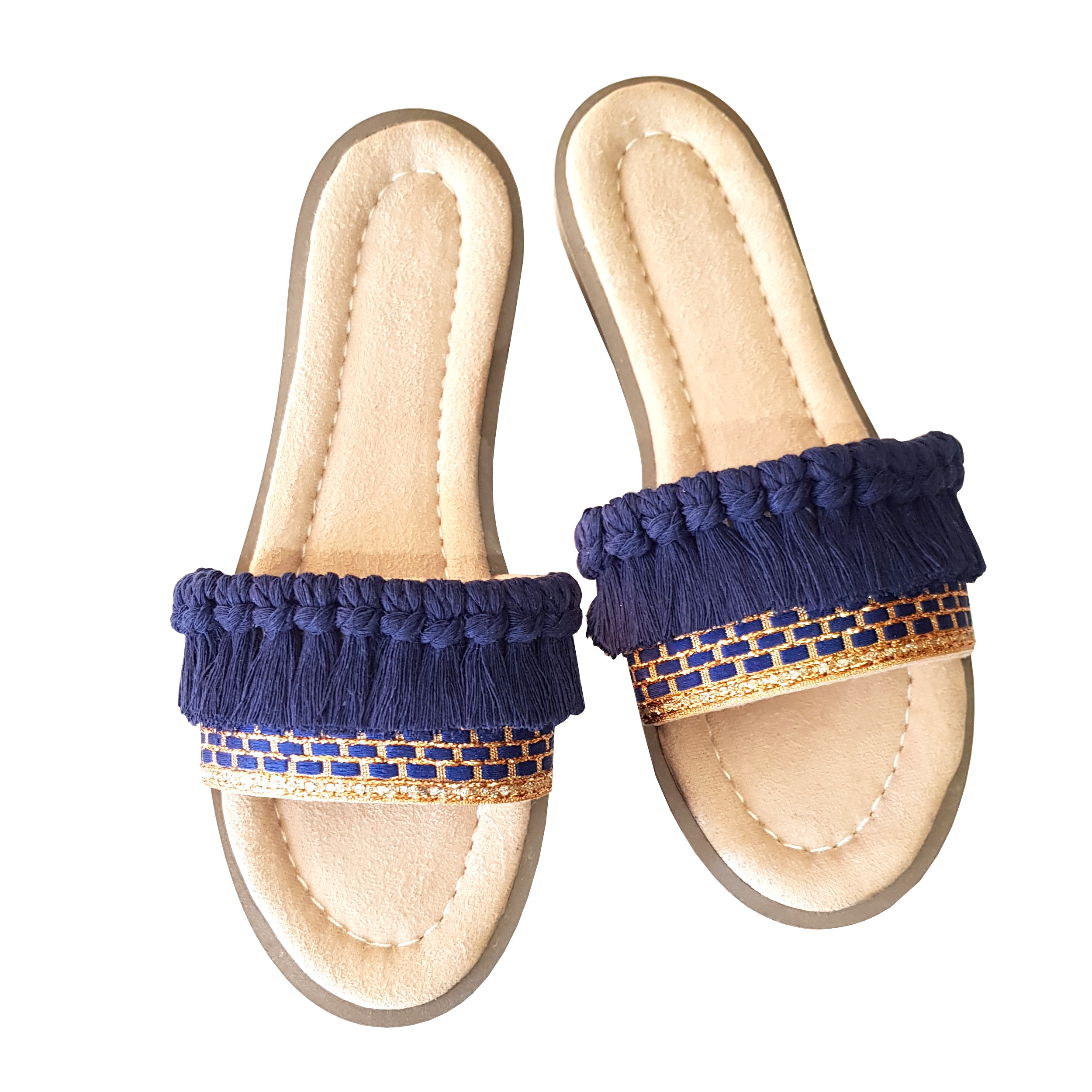 صندل دست‌دوز زنانه مدل مکرومه کد 1205