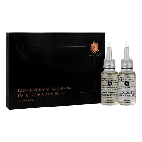 سرم پاک‌کننده ساینس تاکس مدل ضد جوش دو مرحله ای مناسب برای انواع پوست حجم 15 میلی‌لیتر