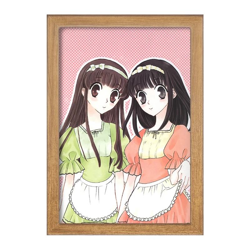 تابلو خندالو مدل هوندا و کاگورا انیمه سبد میوه کد 33984