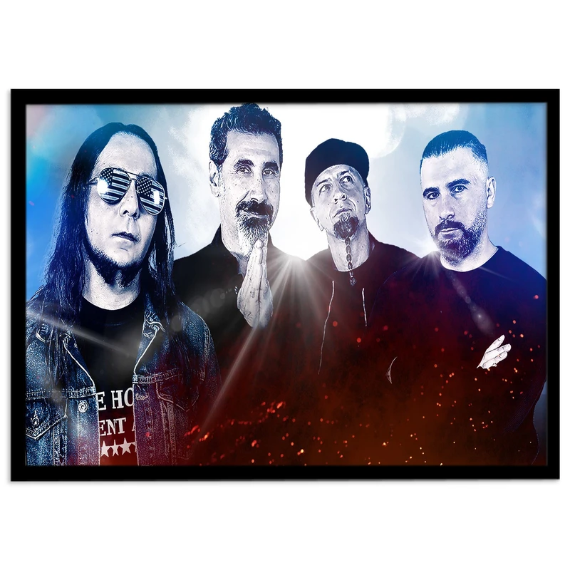تابلو نوری بکلیت مدل طرح گروه system of a down مدل لایت باکس B-s1975