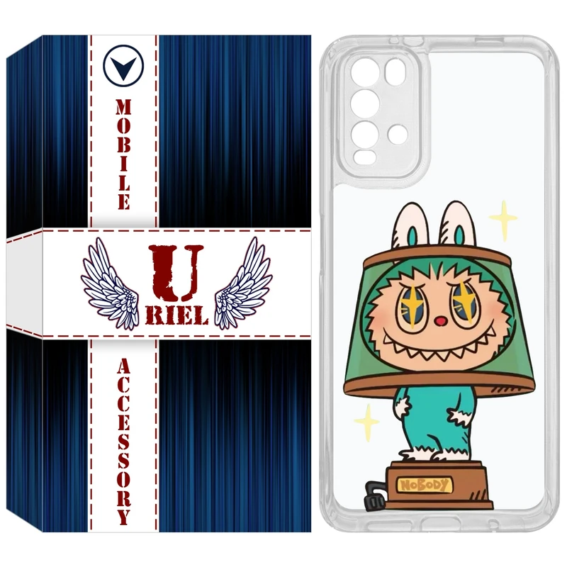 کاور یوریل قاب مدل Clear کد 126 طرح لبوبو Labubu مناسب برای گوشی موبایل شیائومی Redmi 9T / Poco M3