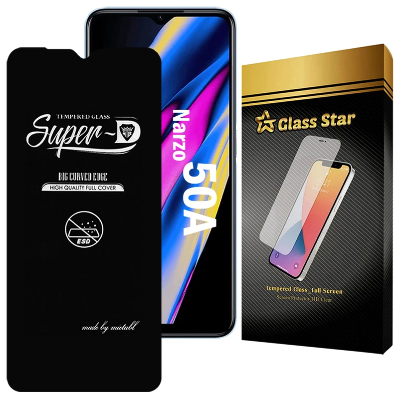 محافظ صفحه نمایش گلس استار مدل SUPERDNS مناسب برای گوشی موبایل ریلمی Narzo 50A