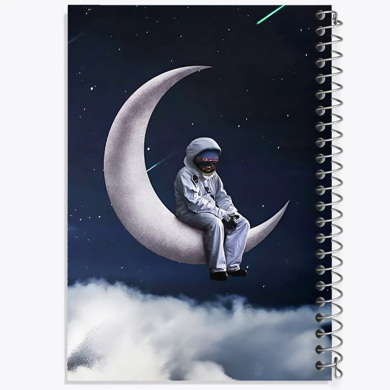 دفتر شطرنجی 50 برگ خندالو طرح فضانورد کد F6443