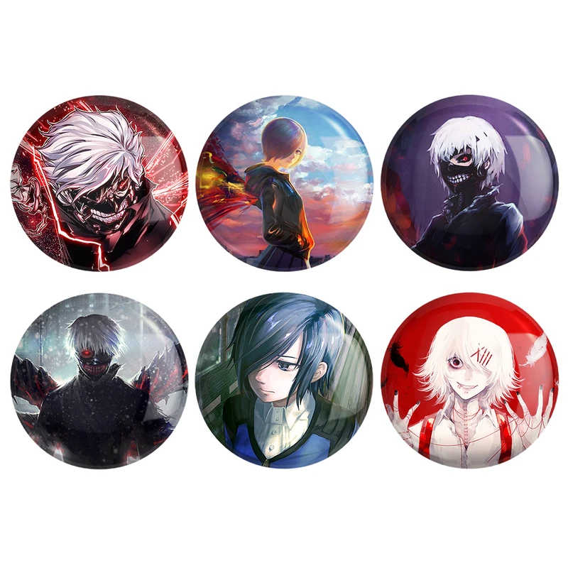 مگنت خندالو طرح انیمه توکیو غول مدل Tokyo Ghoul کد 491A مجموعه 6 عددی