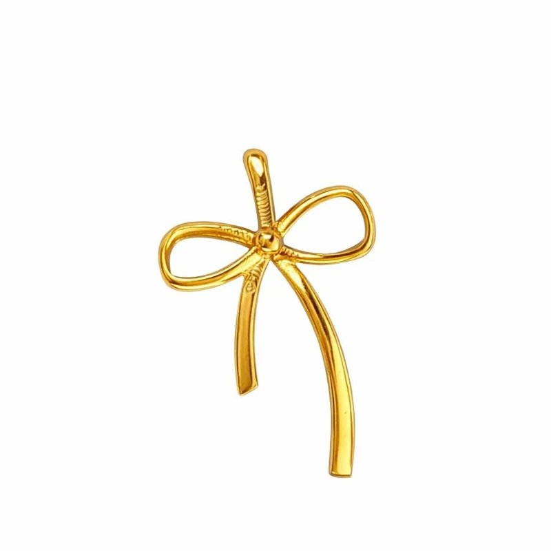 آویز گردنبند طلا 18 عیار زنانه گالری طلای عیاره طرح پاپیون آویز دار