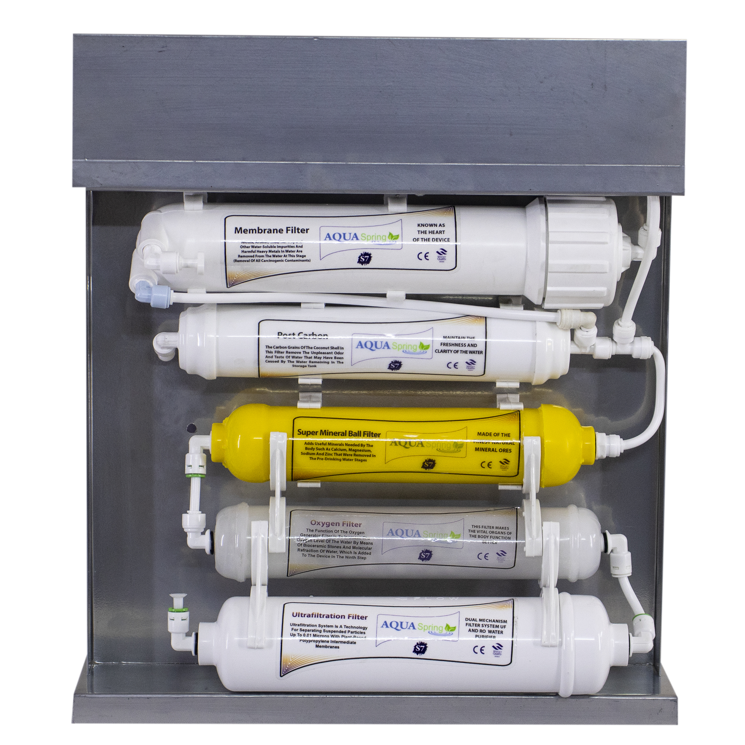 دستگاه تصفیه کننده آب آکوآ اسپرینگ مدل RO-S7-KZ 7100 به همراه فیلتر بسته 4 عددی