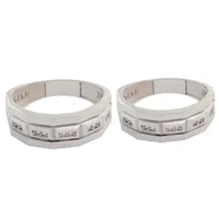 ست حلقه طلا 18 عیار زنانه و مردانه طلای مستجابی مدل لومیر کد T486 53-59