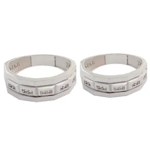 ست حلقه طلا 18 عیار زنانه و مردانه طلای مستجابی مدل لومیر کد T486 53-59