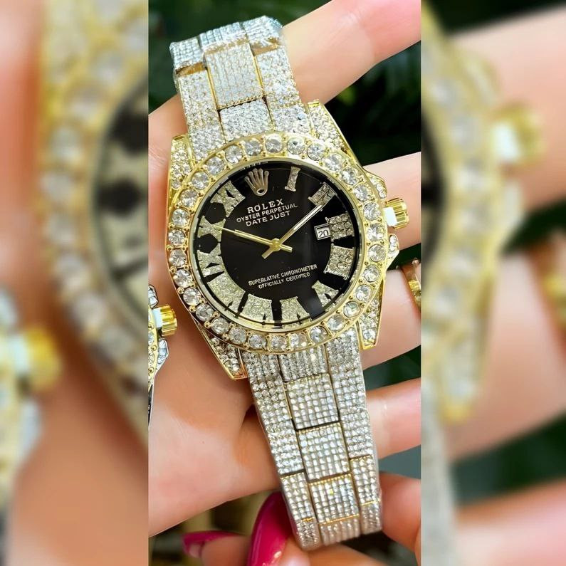 ساعت مچی عقربه‌ای مردانه  مدل دیت جاست نگینی کد 08