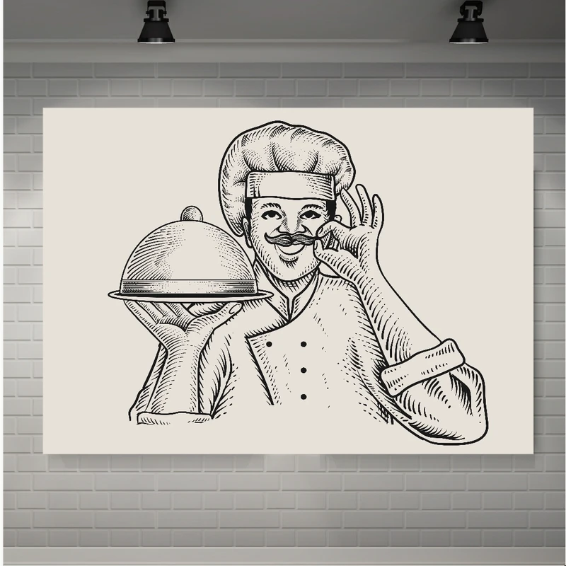 پوستر پارچه ای طرح فانتزی مدل سرآشپز کد AR31442