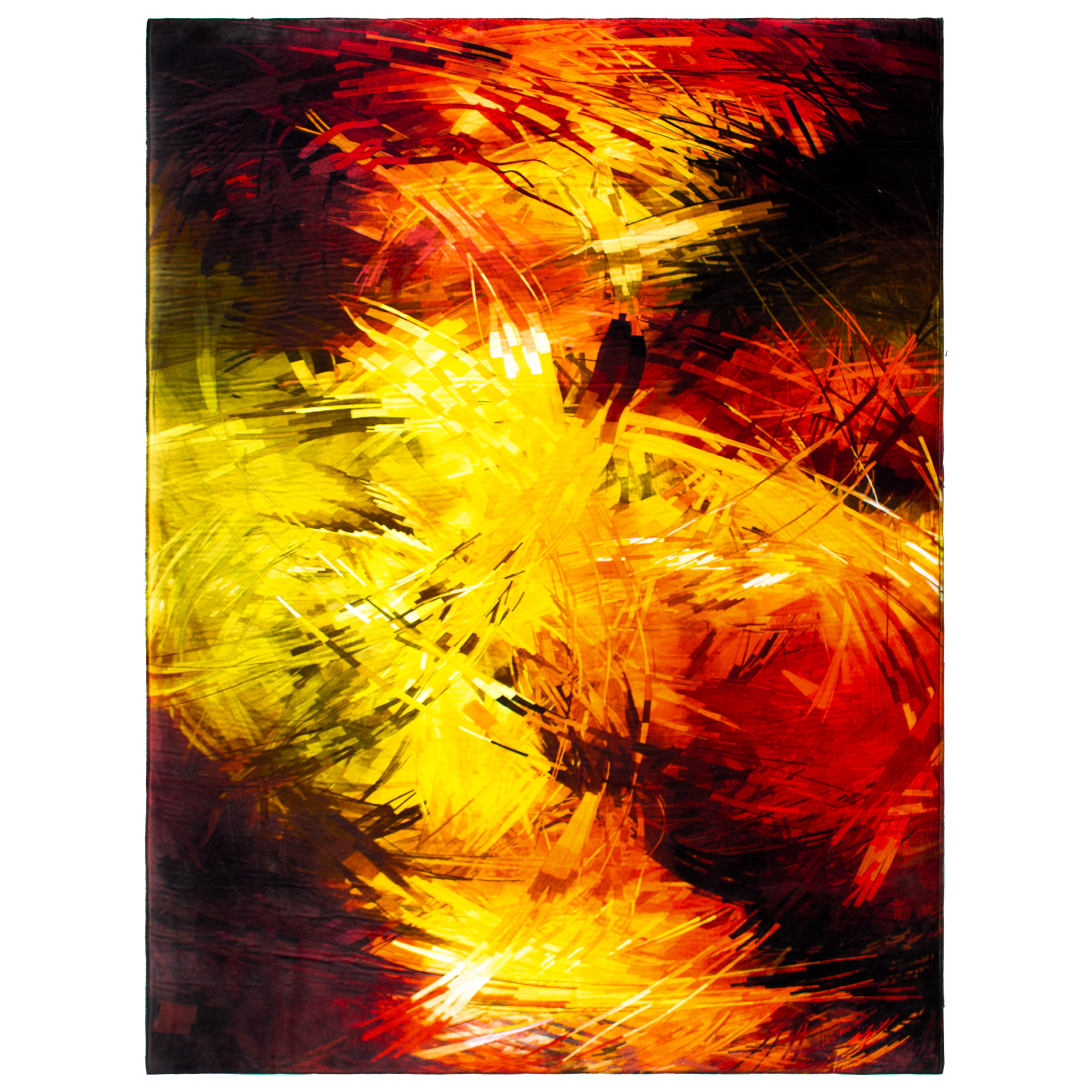 فرش ماشینی جانگل مدل  Fire Dance  کد 3D-R76