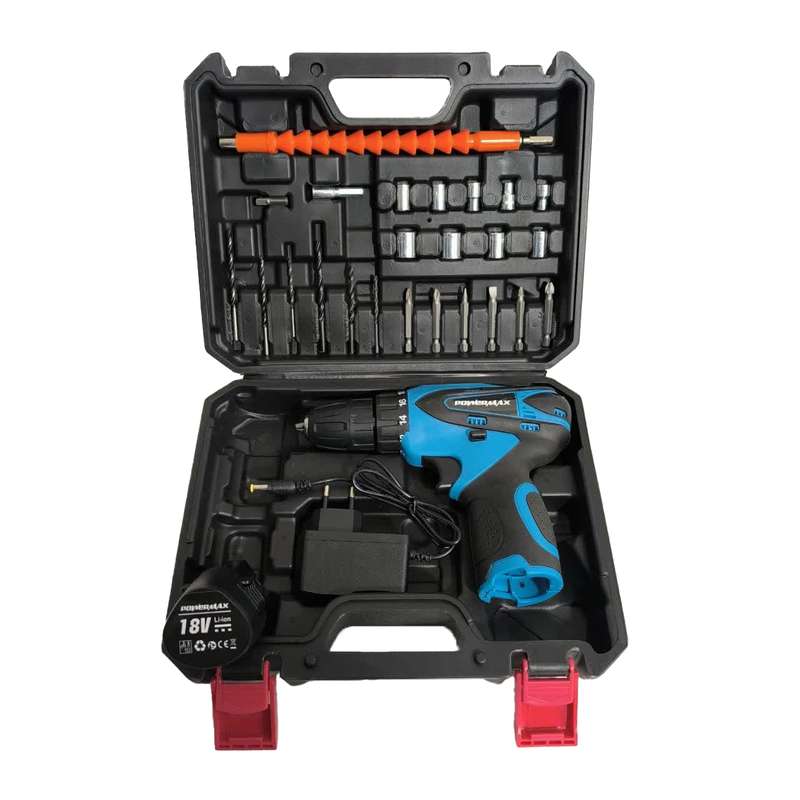 مجموعه 28 عددی پیچ گوشتی شارژی پاورمکس مدل 18V-single battery