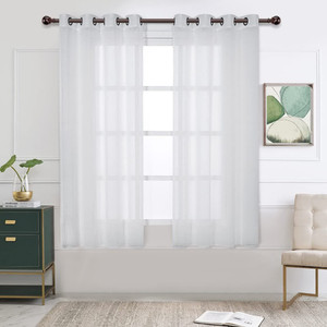 پرده تیکو دکو مدل کتان تور ساده سایز 140x230 سانتی متر