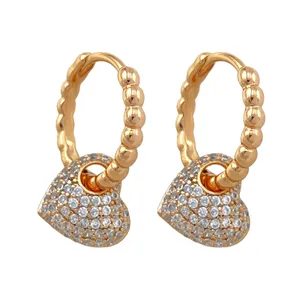 گوشواره زنانه ژوپینگ مدل قلب کد E4526