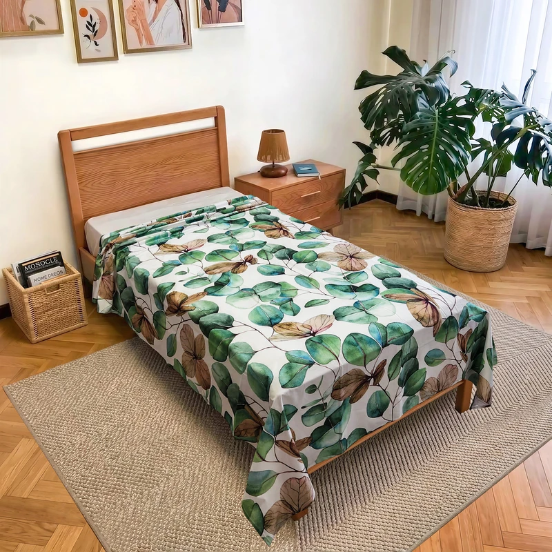ملحفه پنبه پامیل مدل RK985IS یک نفره سایز 250x150 سانتی‌متر