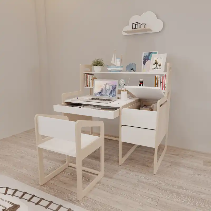 ست میز تحریر و صندلی کودک فرنیکا کیدز مدل کلکسیون فیری کیدز