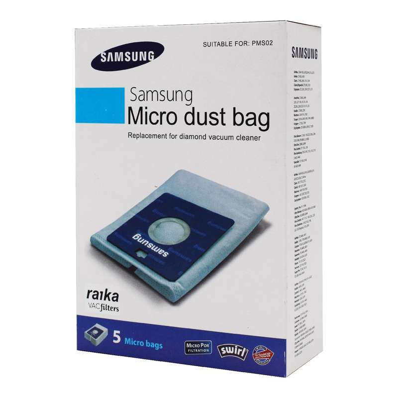 پاکت جاروبرقی کد 02 بسته 5 عددی مناسب برای جاروبرقی سامسونگ