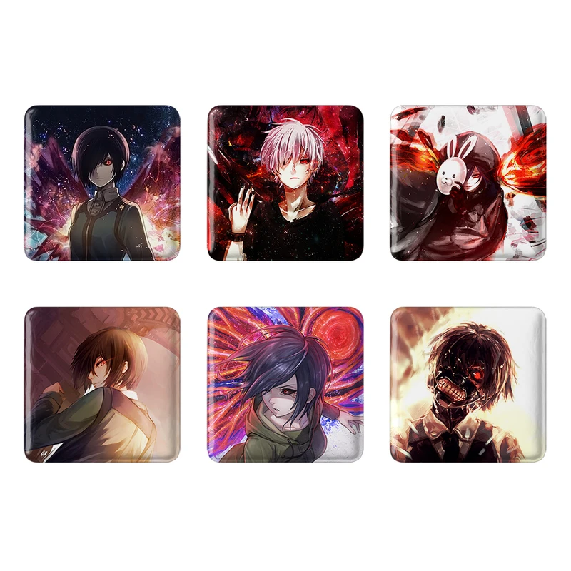 مگنت خندالو مدل انیمه توکیو غول Tokyo Ghoul کد 494A مجموعه 6 عددی