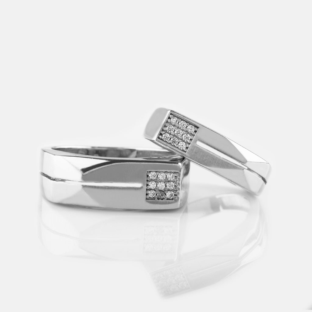 ست انگشتر نقره زنانه و مردانه مدل 20934