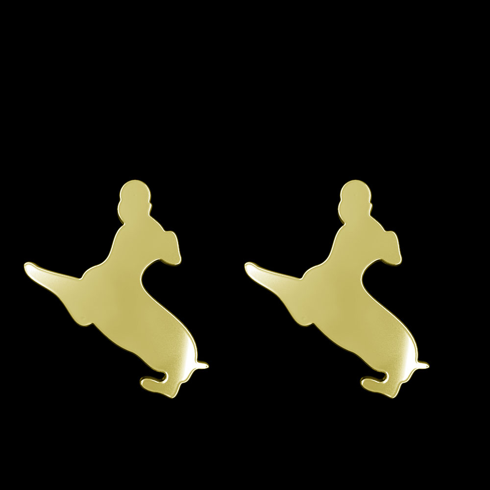 گوشواره طلا 18 عیار زنانه مدوپد مدل سگ کد GA1-16570