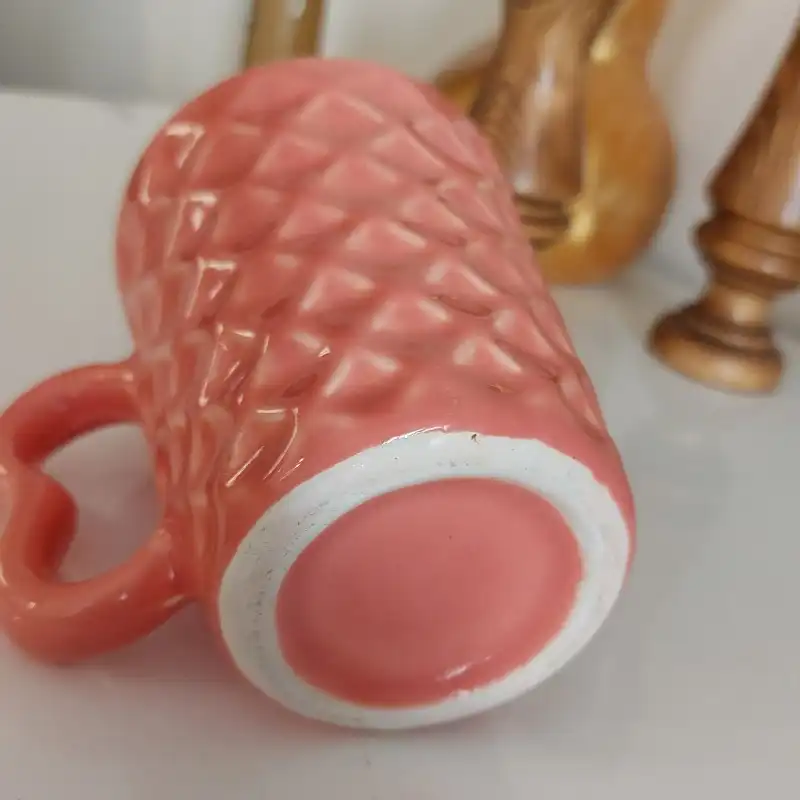 ماگ سفالی طرح دسته قلبی