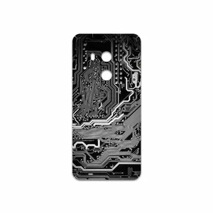 MAHOOT Black Printed Circuit Board Cover Sticker for HTC U11 Plus