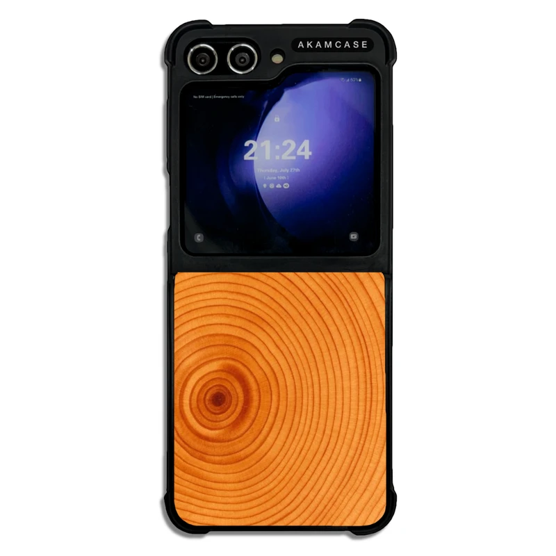 کاور آکام مدل AMC-WSGZFLIP5-WOOD-24 مناسب برای گوشی موبایل سامسونگ Galaxy Z Flip 5