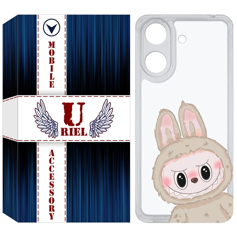 کاور یوریل مدل Clear کد 119 طرح لبوبو Labubu مناسب برای گوشی موبایل شیائومی Redmi 13C / Poco C65