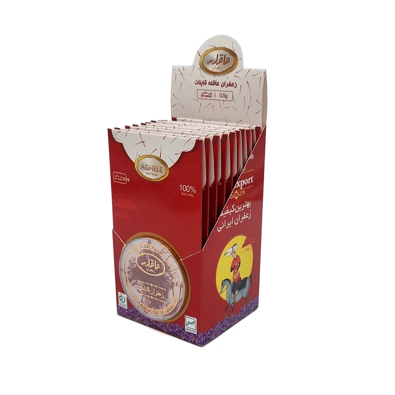 زعفران طلقی عاقله - 0.5 گرم بسته 10 عددی