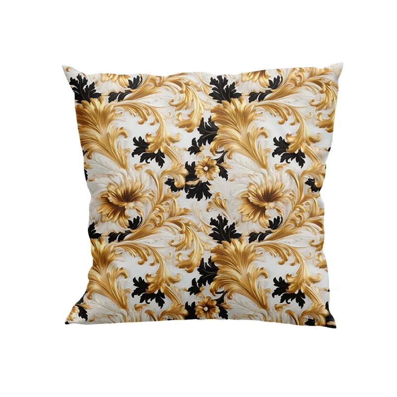 کوسن مدل گل و برگ های فانتزی کد DKK522