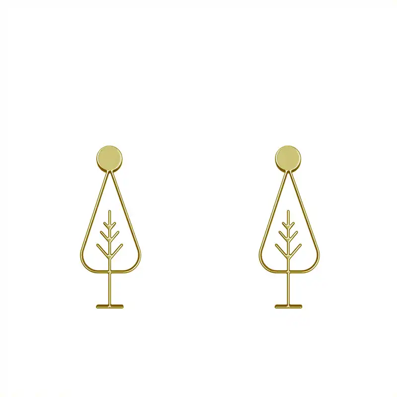 گوشواره طلا 18 عیار زنانه مدوپد مدل درخت کد GA1-15815