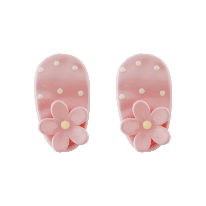 گیره مو زنانه مدل گل خال خالی کد 1556 مجموعه دو عددی