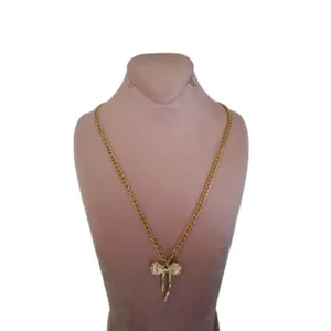 گردنبند دخترانه مدل پاپیون کد 0314