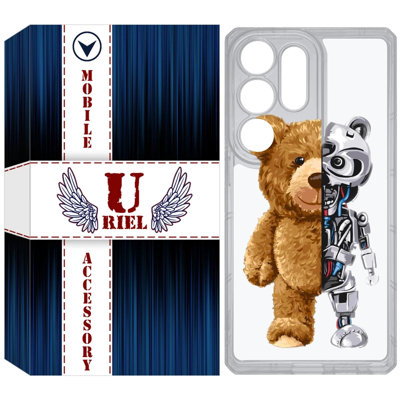 کاور یوریل مدل Clear کد 40 طرح خرس مناسب برای گوشی موبایل سامسونگ Galaxy S25 Ultra