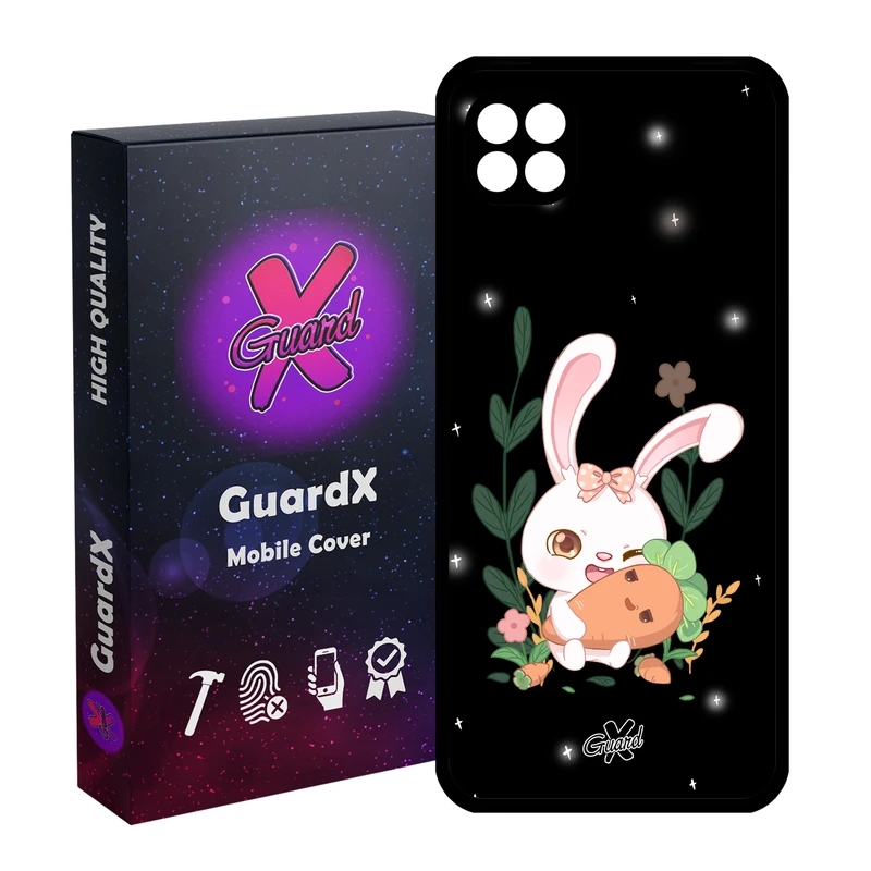 کاور گارد ایکس طرح خرگوش مدل Glass10309 مناسب برای گوشی موبایل سامسونگ Galaxy A22 5G