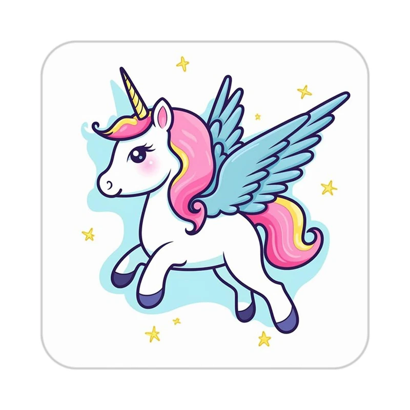 زیر لیوانی کاکتی طرح اسب تک شاخ و یونیکورن مدل mp30509